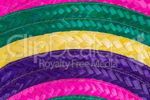 Colorful background of woven straw