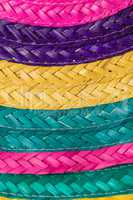 Colorful background of woven straw