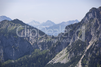 Panorama view to Bavarian Alps