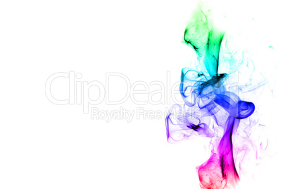 Abstract smoke graphic, rainbow