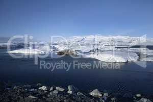 Ice floes at glacier lagoon Jokulsarlon, Iceland