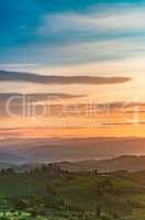 Fields in Tuscany