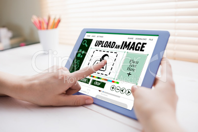 Composite image of designer interface