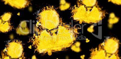 Composite image of businessman sign on fire