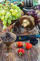 Hookah on  wooden table