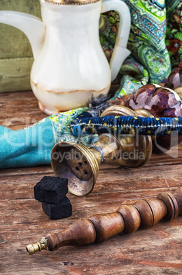 Hookah on  wooden table