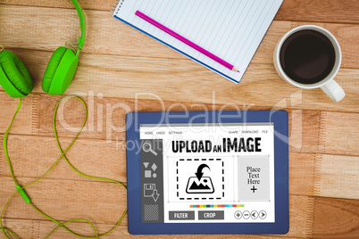 Composite image of designer interface Composite image of designer interface