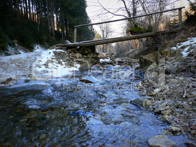 Mountain River in the Carpathians.
