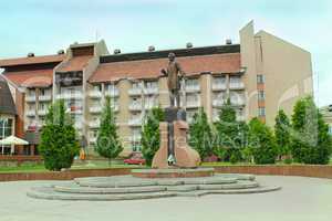 Taras Shevchenko monument in Drohobych town