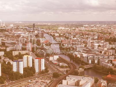 Berlin aerial view vintage