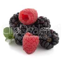 Raspberry with blackberry