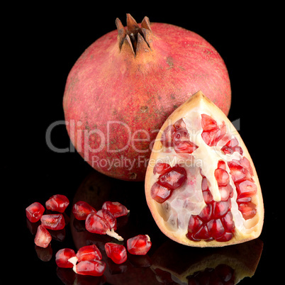 Ripe pomegranate fruit