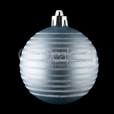 Blue and silver Christmas ball