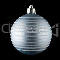 Blue and silver Christmas ball