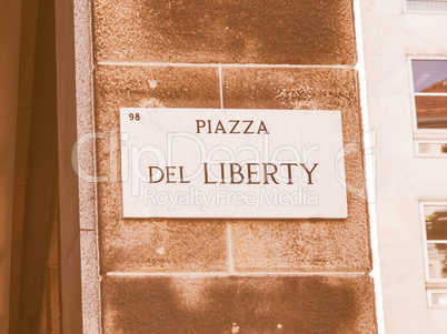 Piazza del Liberty vintage