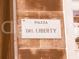 Piazza del Liberty vintage