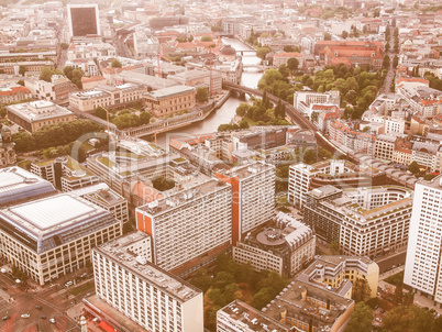 Berlin aerial view vintage