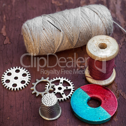 Buttons and thread