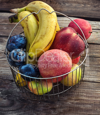 The harvest of autumn fruits