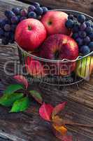 Autumn red apples