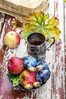 Cup of tea in the autumn style