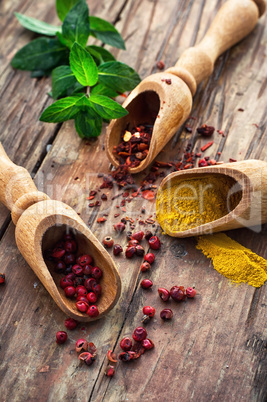 Still life with spices and herbs