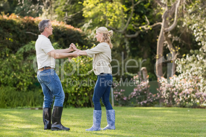 Cute couple dancing