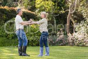 Cute couple dancing