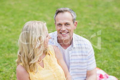 Happy couple looking at each other