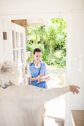 Doctor checking patients health