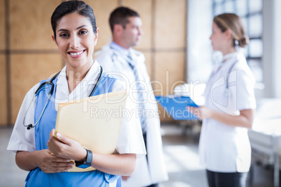 Nurse smiling at the camera