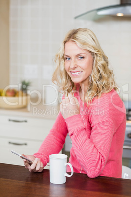 Beautiful woman listening to music