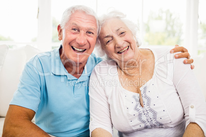 Cute senior couple smiling