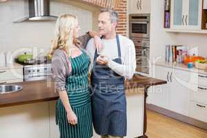 Cute couple talking