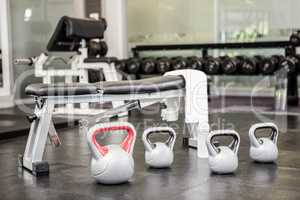 A Bench and some kettlebells