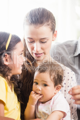 Happy extended family smiling