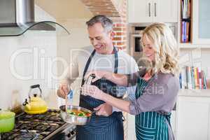 Cute couple cooking