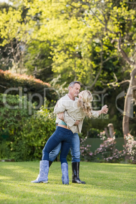 Cute couple dancing