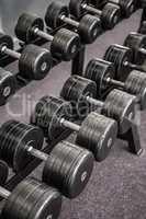 Close up of some Dumbbells