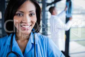 Nurse smiling at the camera