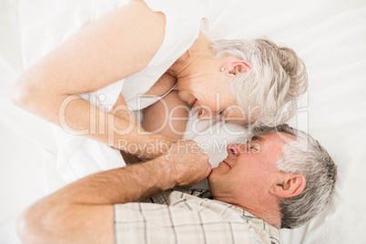 Senior couple in bed sleeping