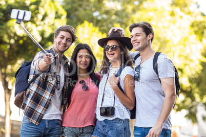Hip friends taking selfie Hip friends taking selfie