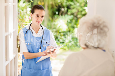 Doctor checking patients health