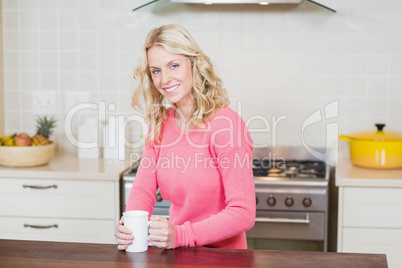 Cute couple having a cup of coffee