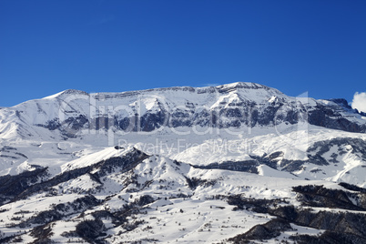 Winter mountains at nice sun day