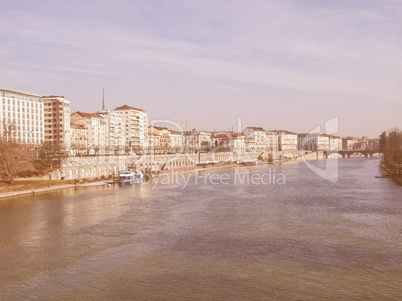 River Po, Turin, Italy vintage River Po, Turin, Italy vintage