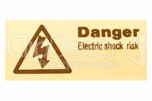 Electric shock sign vintage