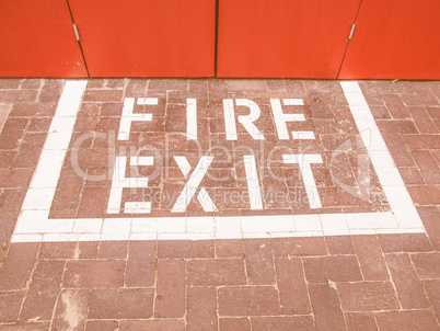Fire exit sign vintage