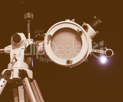 Retro looking Astronomical telescope