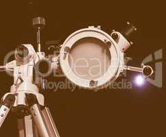 Retro looking Astronomical telescope